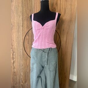 Urban Outfitters Pink Knit Tank Top
